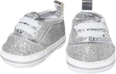Baskets à Paillettes pour poupées argentées-Chaussures Chics Effet wow pour Occasions spéciales