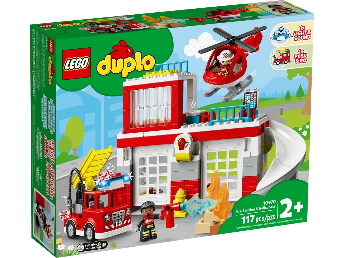 Duplo La caserne et l&#39;hélicoptère des pompiers