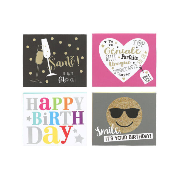 Boite d'anniversaire musicale 2 assortis Happy Birthday, joyeux Anniversaire