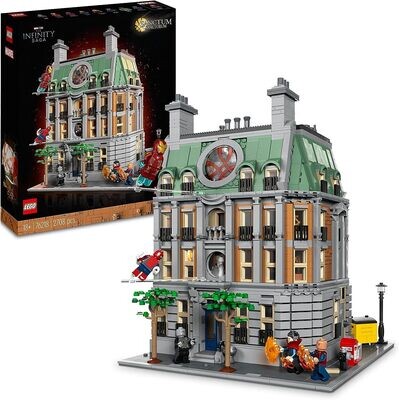 LEGO 76218 Marvel Le Saint des Saints, Kit de Construction de Maquette, Minifigurines Spider-Man et Iron Man, Décoration Avengers, pour Adultes