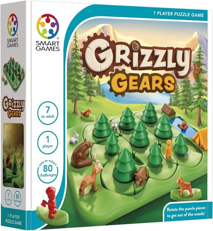 Smart Games Grizzly Gears, 80 défis dès 7 ans, jeu de défis