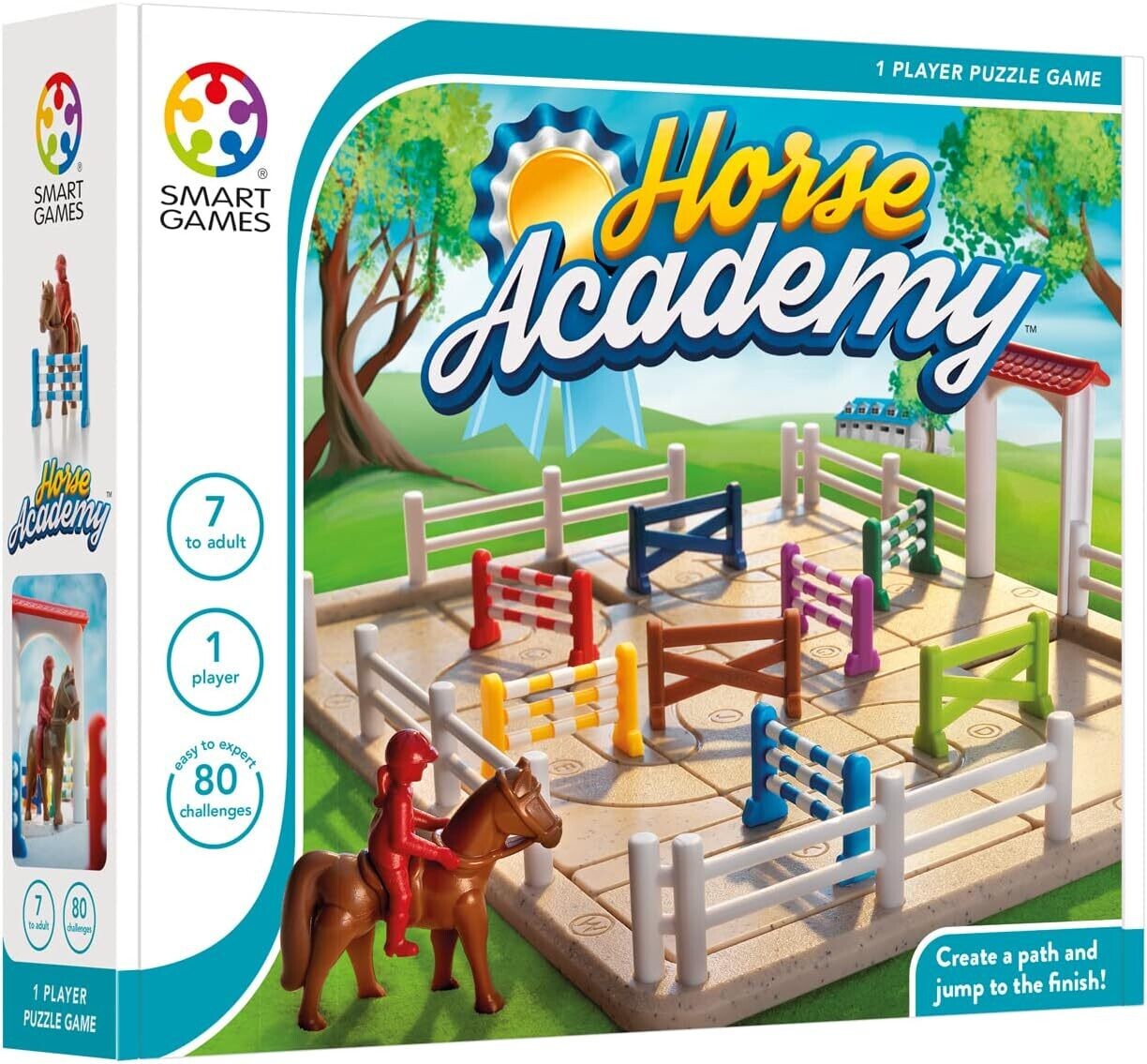 Smart Games - Horse Academy, Puzzle Game avec 80 défis, 7+ Ans
Jeu de réflexion avec chevaux et obstacles