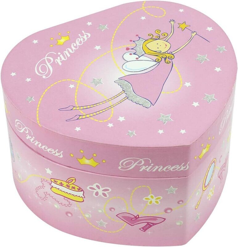 TROUSSELIER - Princesse - Boîte à Bijoux Musicale - Idéal Cadeau Jeune Fille - Musique Sérénade de Schubert - Colori Rose