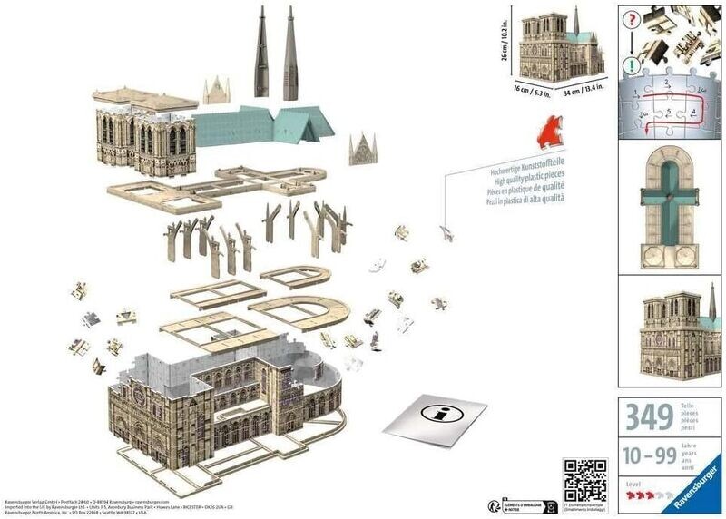 Ravensburger - Puzzle 3D Building - Notre-Dame de Paris - A partir de 10 ans