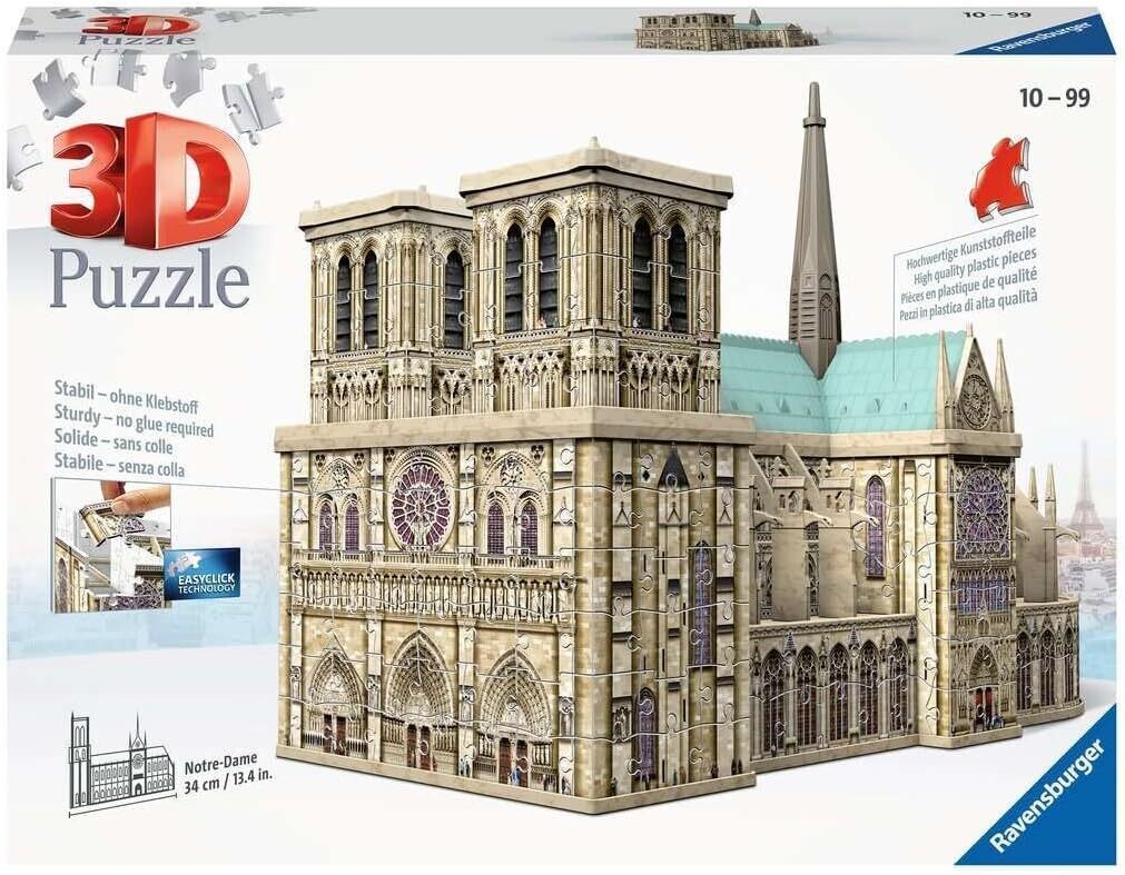 Ravensburger - Puzzle 3D Building - Notre-Dame de Paris - A partir de 10 ans