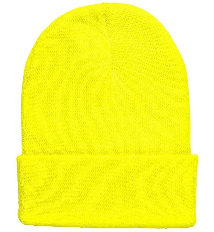 Bonnet jaune néon fluo, pour carnaval, soirée à thème, anniversaire, etc.