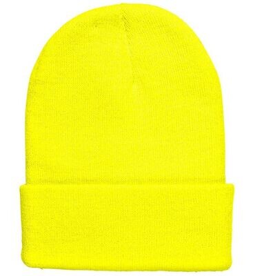 Bonnet jaune néon fluo, pour carnaval, soirée à thème, anniversaire, etc.