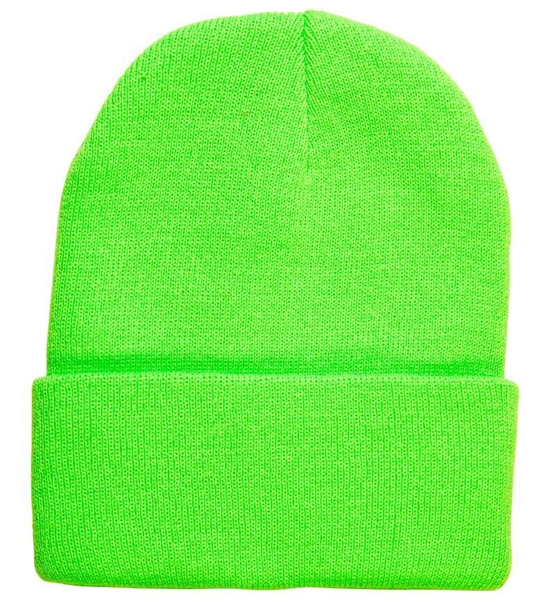 Bonnet vert néon fluo