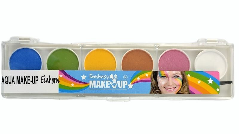 Maquillage Aqua boîte de 6 couleurs licorne, pour carnaval, soirée, etc.