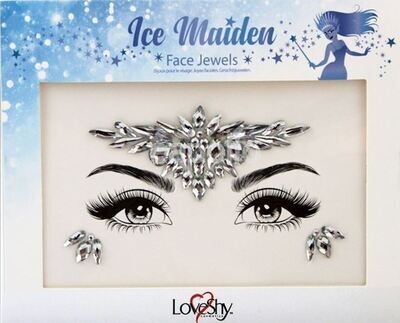 Bijoux tattoo à coller sur  le visage et le corps Ice Maiden, pour carnaval, soirée déguisée, anniversaire, etc.