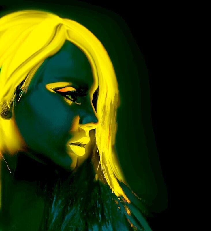 Maquillage à l'eau jaune fluo 30ml, néon, pour carnaval, soirée, etc.