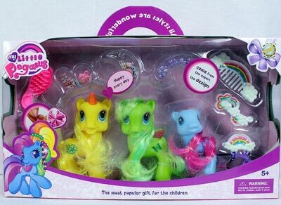 Set 3 pièces Petit Poney à coiffer avec accessoires