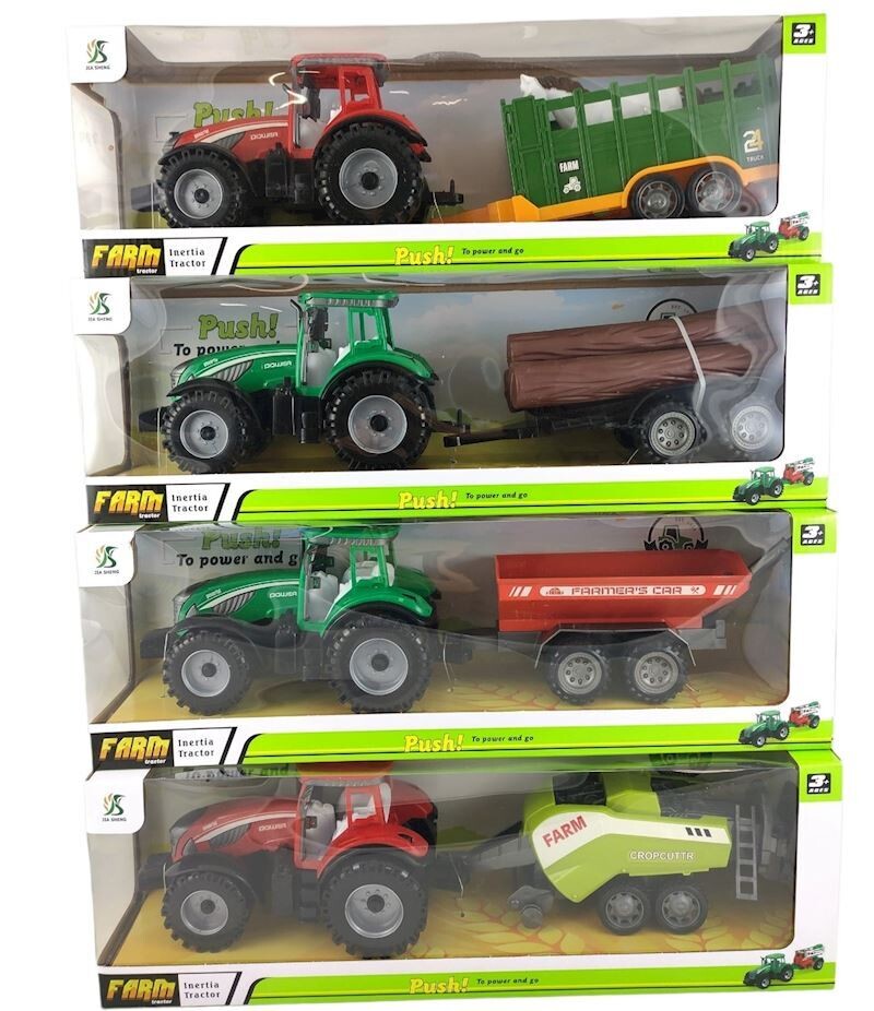 Tracteur avec remorque, 4 modèles assortis