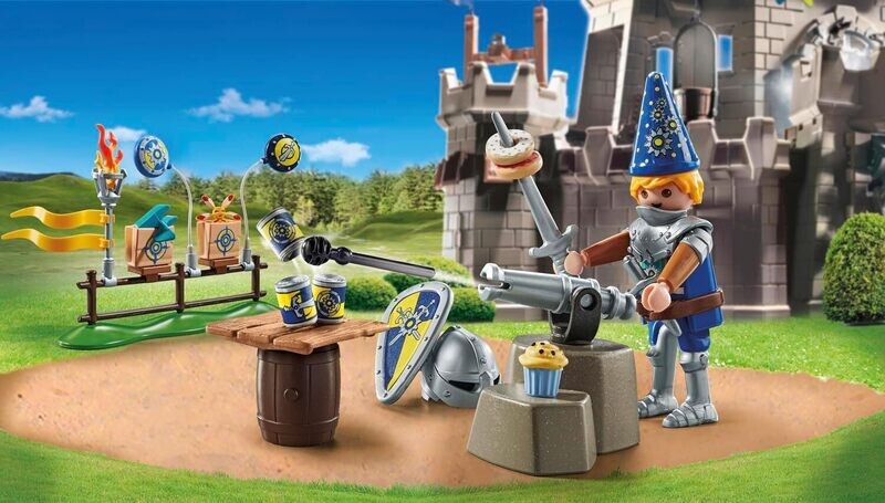 Playmobil 71447 Novelmore : Chevalier et décorations de fête - Embarquez pour Un Voyage passionnant dans Le Monde des Chevaliers - Dès 4 Ans