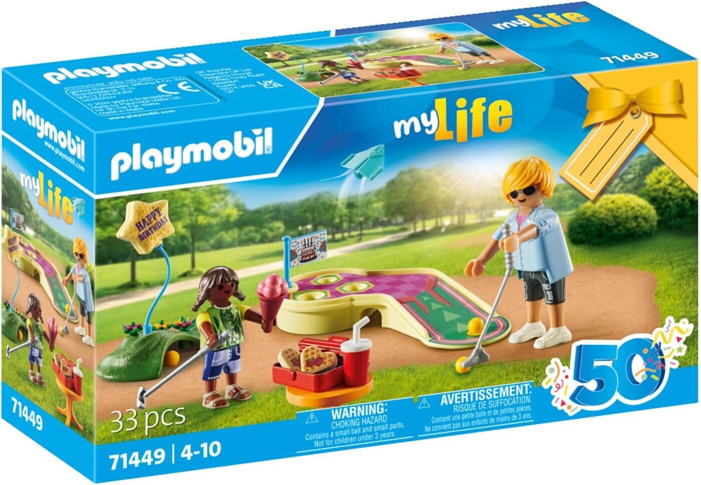 Playmobil 71449 My Life : Mini Golf - Découvrez Le Parcours du Mini-Golf en Famille, avec des Clubs de Golf, des balles et des Accessoires - Jeu de rôle Amusant et imaginatif - Dès 4 Ans