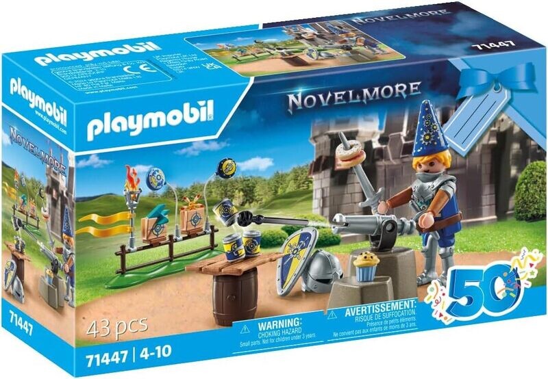 Playmobil 71447 Novelmore : Chevalier et décorations de fête - Embarquez pour Un Voyage passionnant dans Le Monde des Chevaliers - Dès 4 Ans