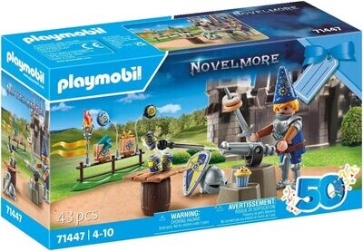 Playmobil 71447 Novelmore : Chevalier et décorations de fête - Embarquez pour Un Voyage passionnant dans Le Monde des Chevaliers - Dès 4 Ans