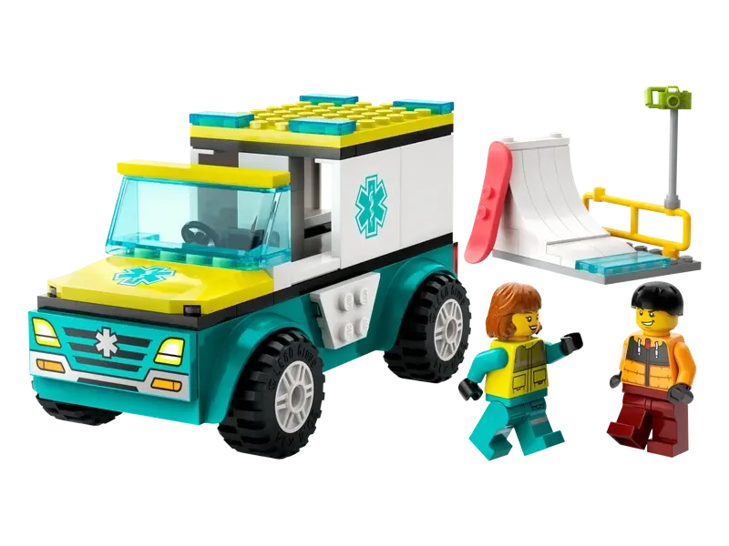 Lego City L’ambulance de secours et le snowboardeur
