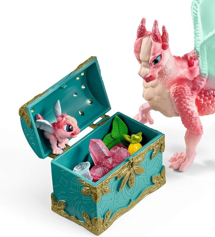 Schleich Bayala île avec dragon, dauphin et trésor