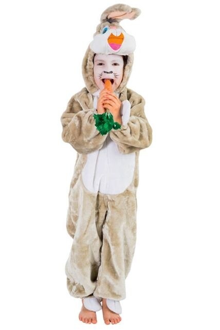 Costume combinaison  de lapin en peluche 2 an-3 ans (déguisement) Carnaval