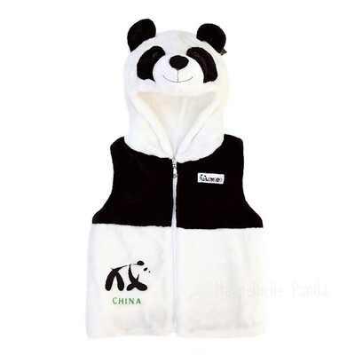Gilet en peluche panda pour enfant 4 ans (déguisement)pour carnaval, anniversaire, soirée déguisée, etc.