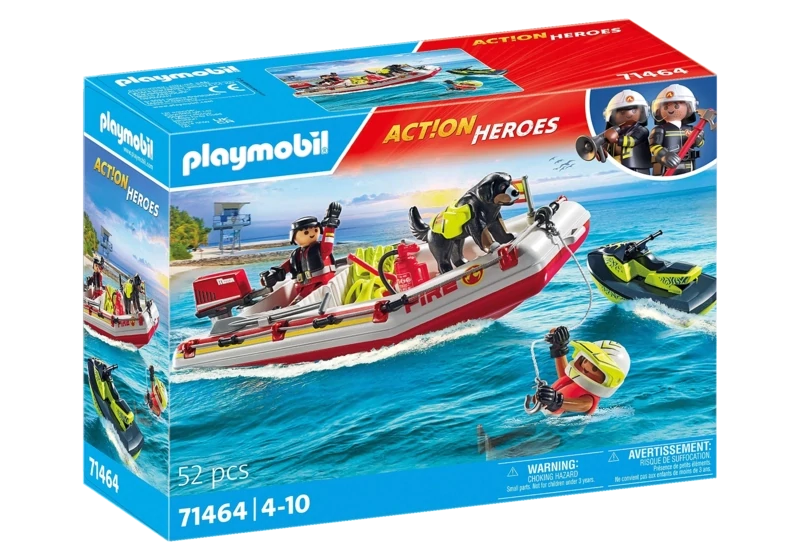 Playmobil Bateau de pompier et scooter des mers