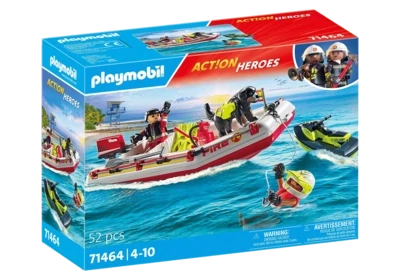 Playmobil Bateau de pompier et scooter des mers