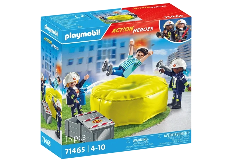 Playmobil Pompiers avec coussin de sauvetage