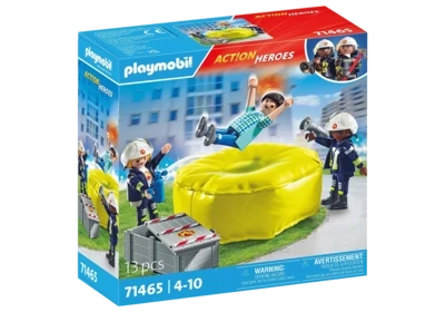 Playmobil Pompiers avec coussin de sauvetage