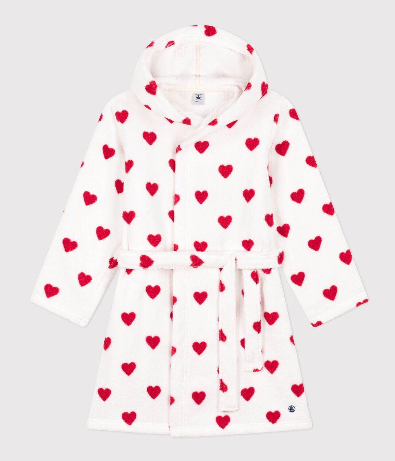 Petit Bateau Peignoir en éponge coton imprimé coeur