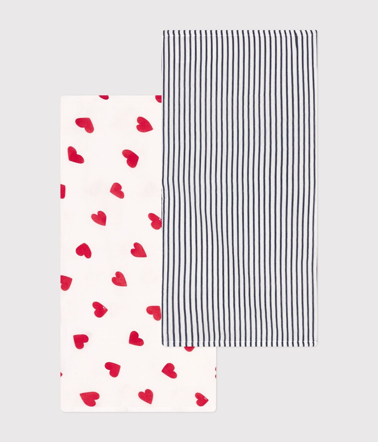 Petit Bateau LOT DE 2 LANGES BEBE EN GAZE DE COTON