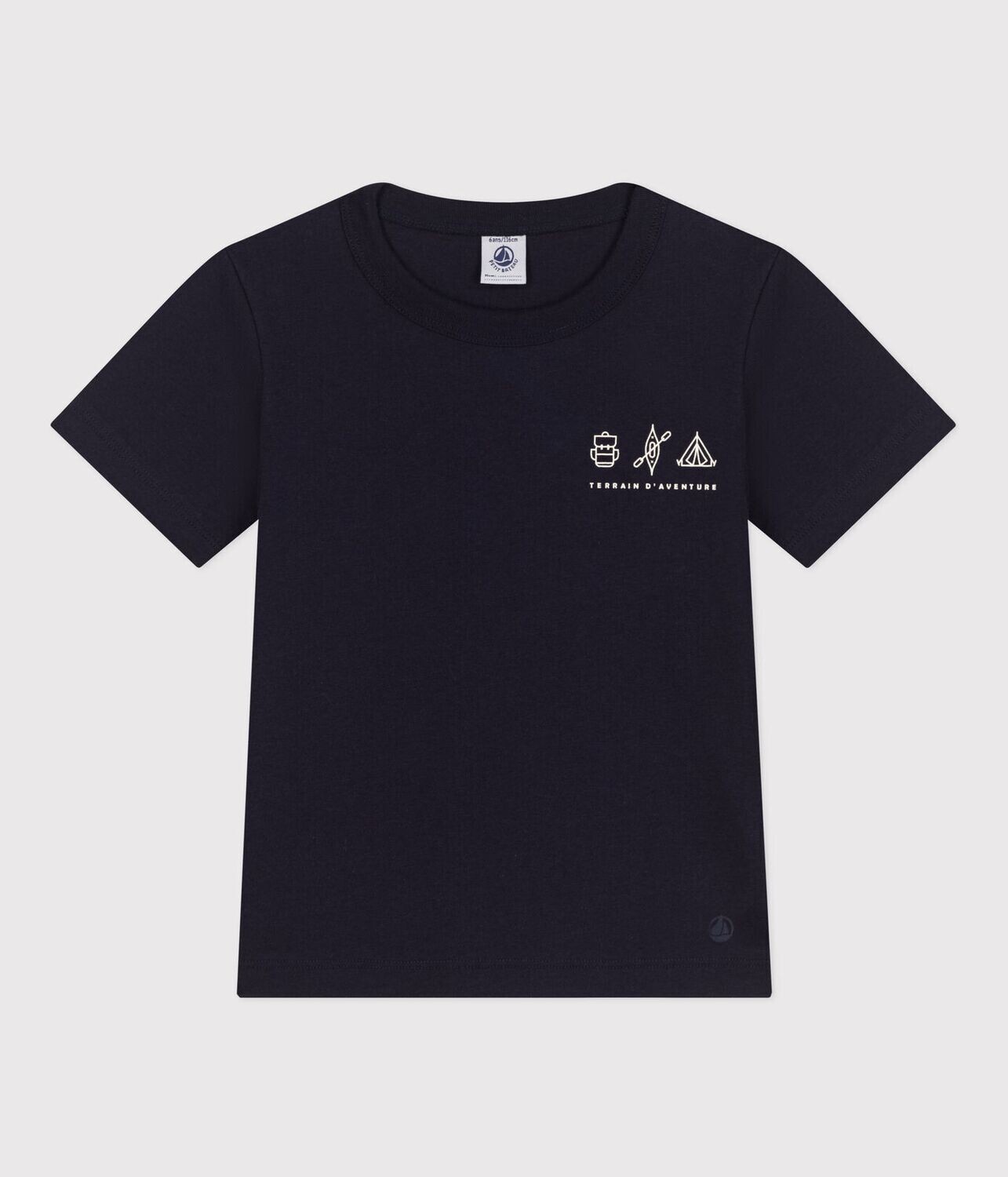 Petit Bateau T-shirt marine imprimé terrain d&#39;aventure