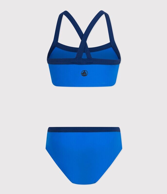 Petit Bateau Maillot de bain 2 pièces  bleu sérigraphié Soleil