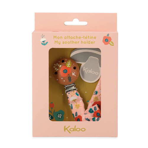Kaloo Mon attache tétine en bois Coquelicot