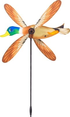 Eolienne Paddle Spinner Duck hauteur 110 cm, largeur 53 cm, résistant aux intempéries et UV
