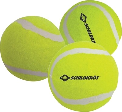 Balles de tennis 3 pcs. feutre jaune, pour le jeu de loisirs, rebond raisonnable