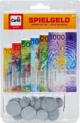 Argent de jeu Franc suisse billets, pièces de monnaie en plastique, dès 5 ans