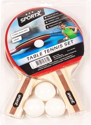 Tennis de table set 2 raquettes en qualité 3 étoiles, 3 balles ABS (ping pong)