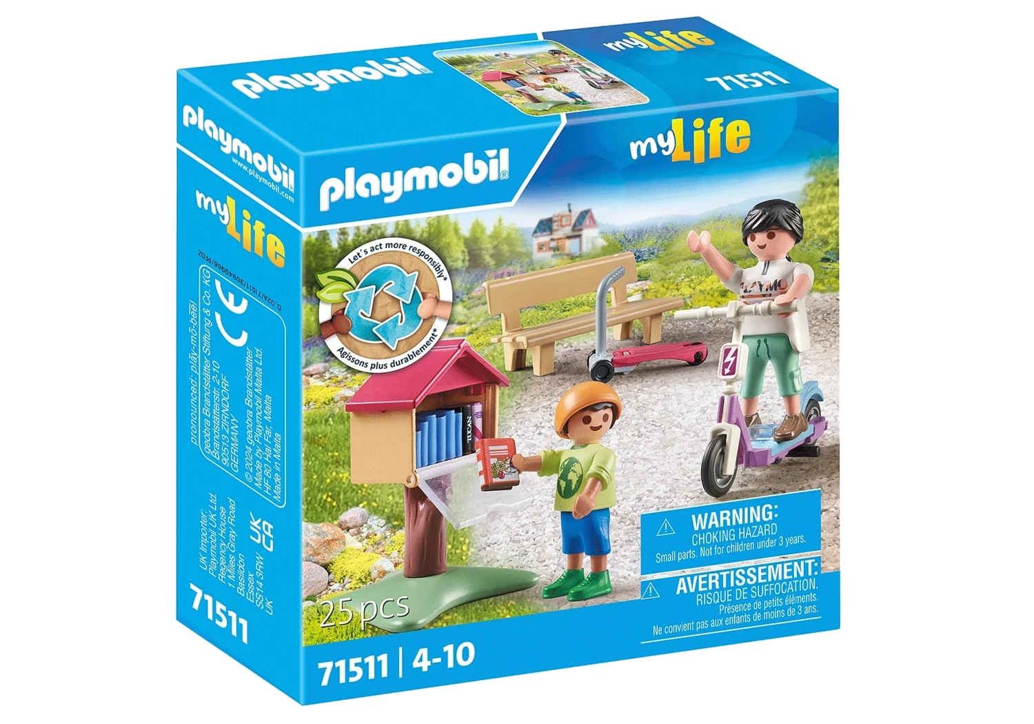 Playmobil Boite à livres avec maman et enfant