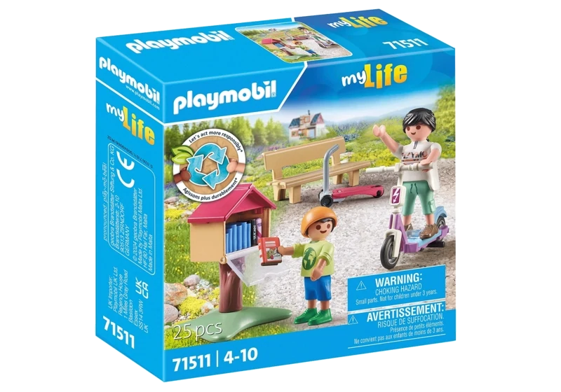 Playmobil Boite à livres avec maman et enfant