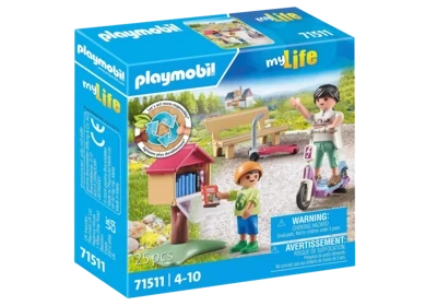 Playmobil Boite à livres avec maman et enfant