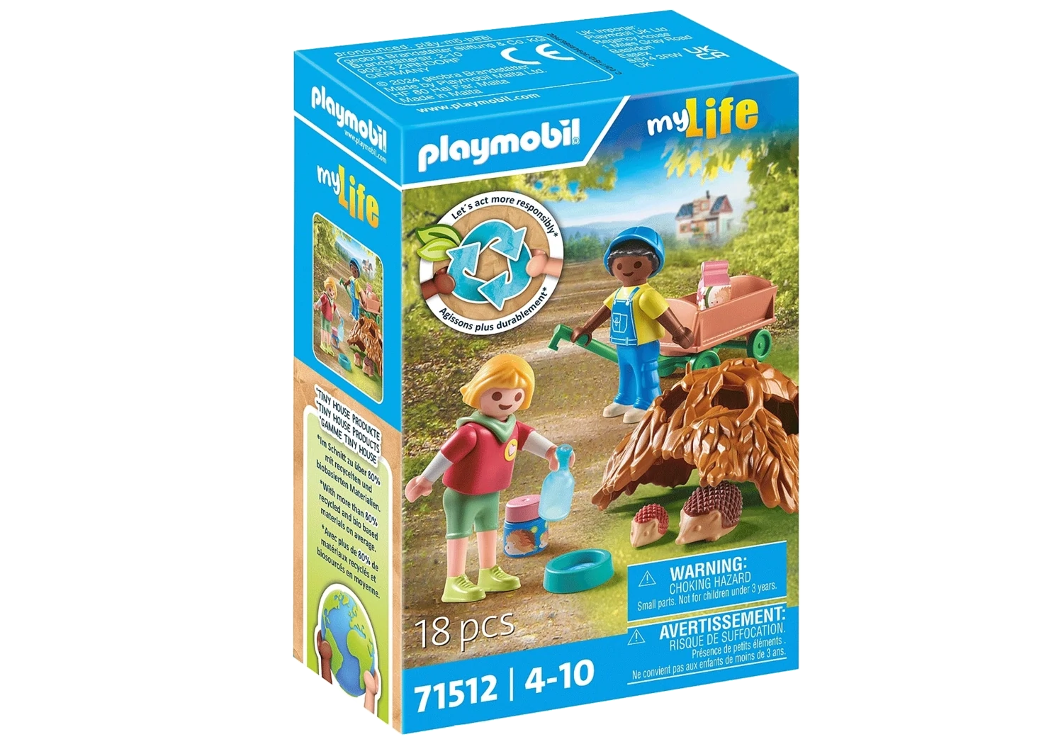 Playmobil Enfants avec famille de hérissons