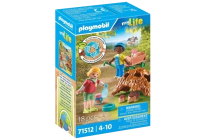 Playmobil Enfants avec famille de hérissons