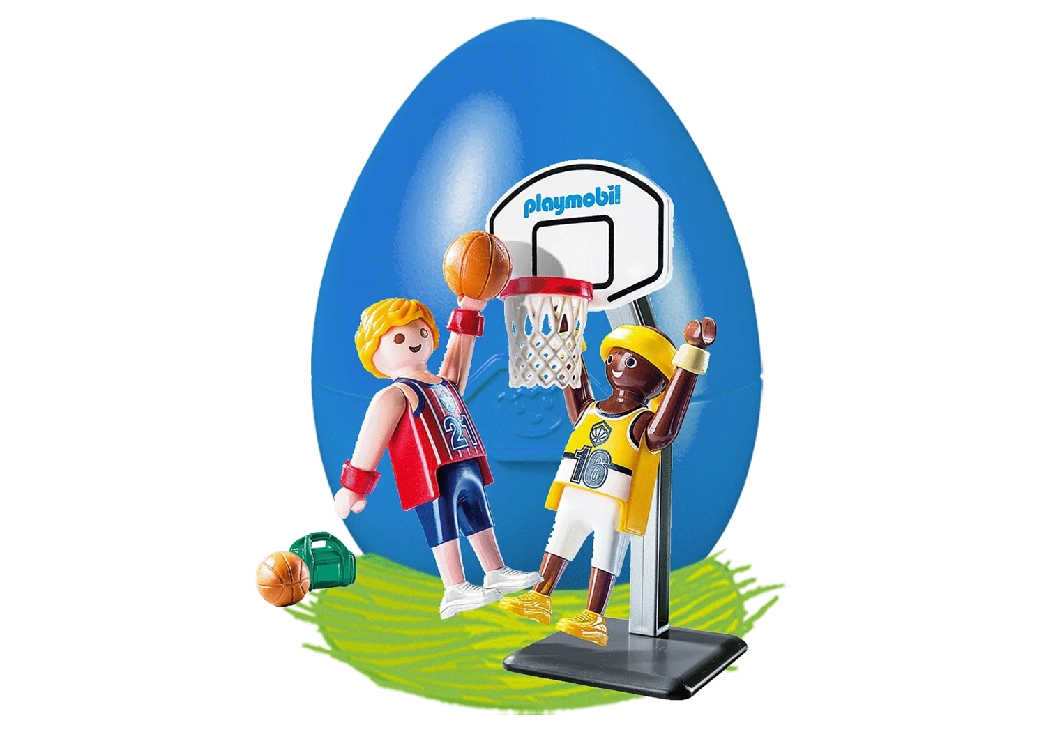 Playmobil Joueurs de Basket-Ball avec panier