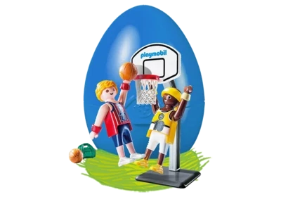 Playmobil Joueurs de Basket-Ball avec panier