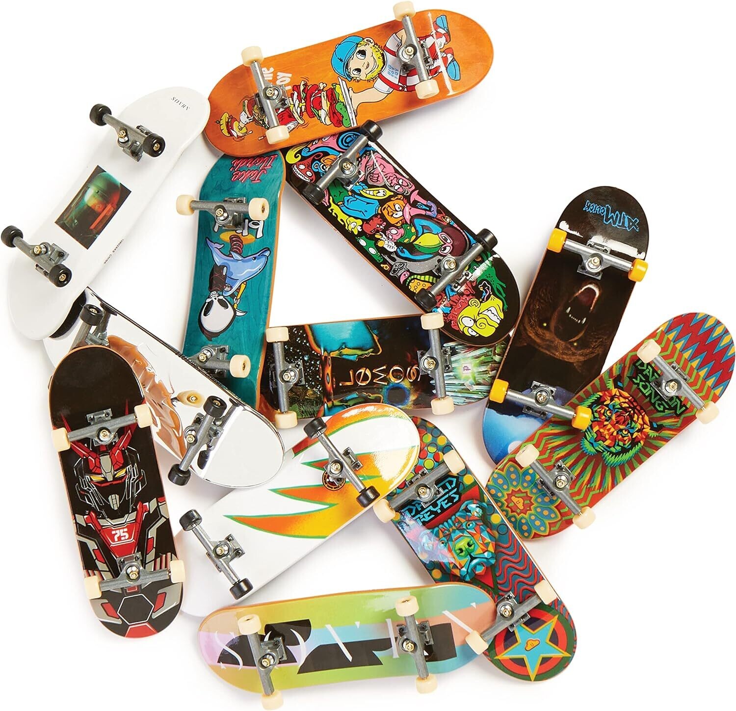 Tech Deck, Pack 1 Finger Skate - Authentique Finger Skates 96 mm, jouet Enfant 6 Ans et + - Modèles Aléatoires