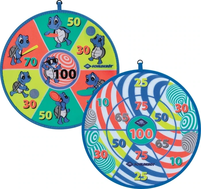 Jeu de fléchettes souples disque de fléchettes en velcro 38 cm, 6 boules 4 cm, dès 3 ans