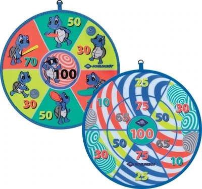 Jeu de fléchettes souples disque de fléchettes en velcro 38 cm, 6 boules 4 cm, dès 3 ans