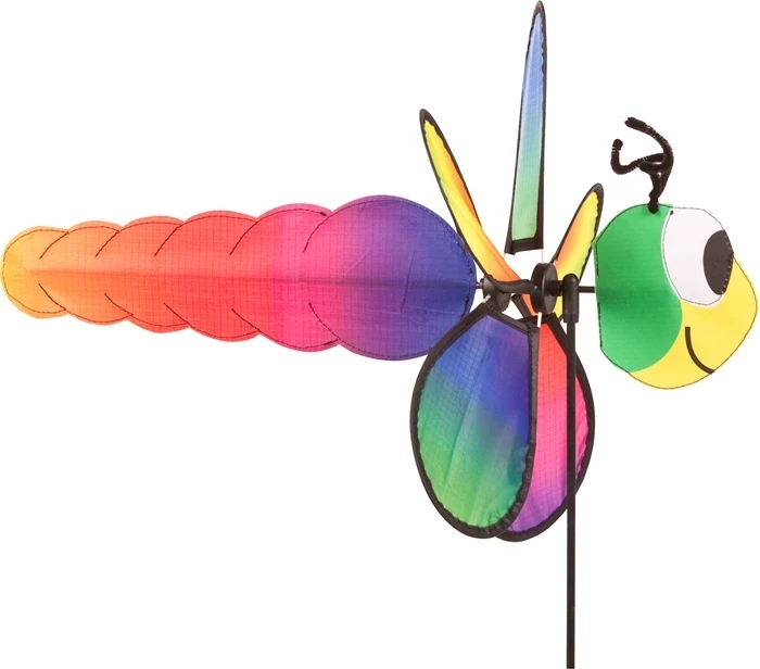 Éolienne Dragonfly, libellule, ø 32 cm, 65 cm, polyester, résistant intempéries et UV