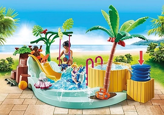 Playmobil Vacanciers avec piscine et bain à remous